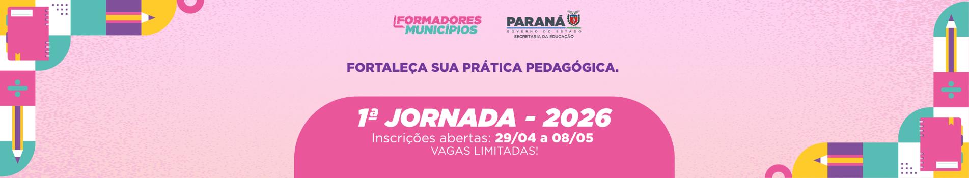 Banner - Formadores em Ação Municípios 2026 - Jornada 1