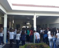 Acompanhamento do início do ano letivo pelo chefe do NRE Maringá - Luciano Pereira dos Santos - nos estabelecimentos de ensino.