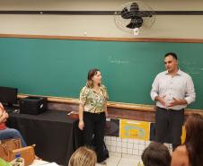 Primeiro Encontro de Professores e Pedagogos das Salas de Recursos tipo I (Dificuldades de aprendizagem) e da Altas Habilidades/Superdotação do NRE de Maringá, em 26/02/2019 no IEEM.