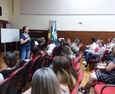 Primeiro Encontro de Professores e Pedagogos das Salas de Recursos tipo I (Dificuldades de aprendizagem) e da Altas Habilidades/Superdotação do NRE de Maringá, em 26/02/2019 no IEEM.