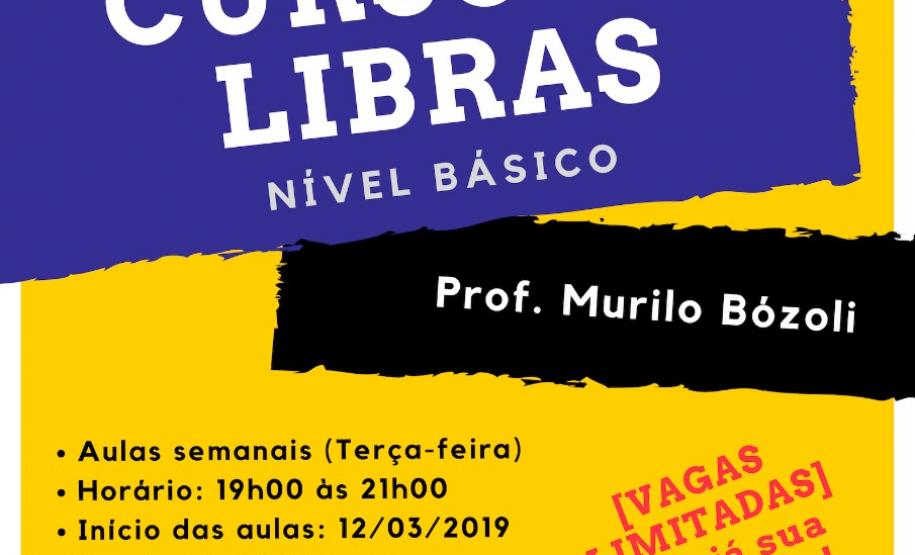divulgação de curso de libras